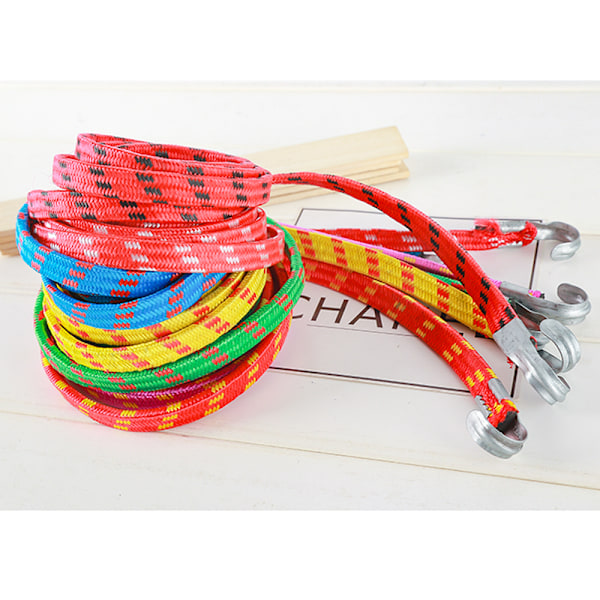 5 Bungee-rep bagagevagnsbindningsrep Dubbelkrokrem Elastisk motorcykellastdragrep 1,4 m