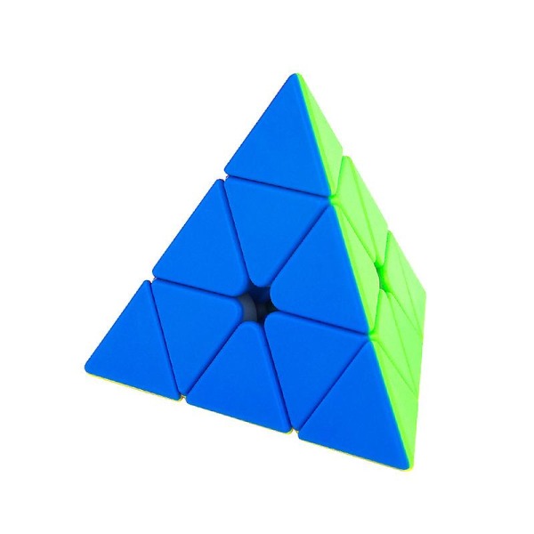 Pyraminx kube pyramide trekant magisk kube klistremerkeløs hastighet glatt holdbar 3d puslespill kube leketøy for gutter jenter Style A