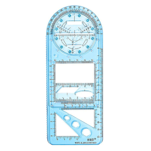 Multifunksjonell tegnelinjal Matematikk Geometrisk måling Undervisning Blue