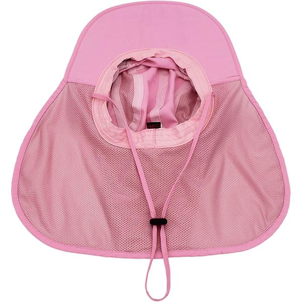 Solhatt, Herr, Dam, Upf 50+ Utomhus Uv Sommarkeps Med Nackskydd, Vandring, Fiskehatt, Strand Fällbar Safari Bush, Hattar, Meshhatt Pink
