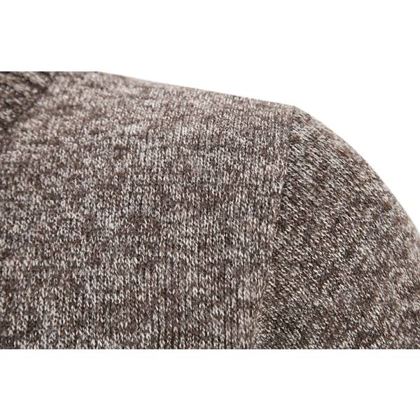 Stickade Casual Cardigans för Män Brown XL