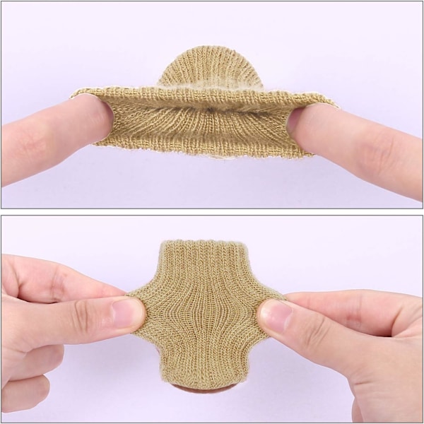 24 kappaletta beige-värisiä neulottuja tuolisukan suojia, jotka suojaavat huonekalujen jalkoja, helpottavat liikkumista ja vähentävät melua, halkaisija 8,9 * 3,3 cm