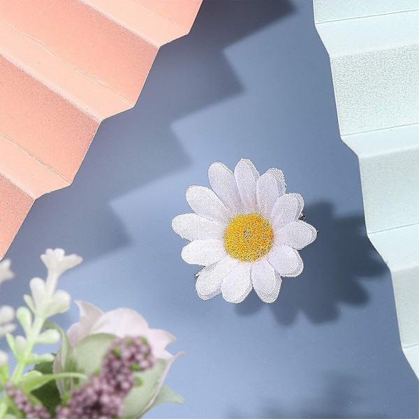 10 stk. Daisy hårklemmer - søde små blomsterhårspænder tilbehørshårnåle