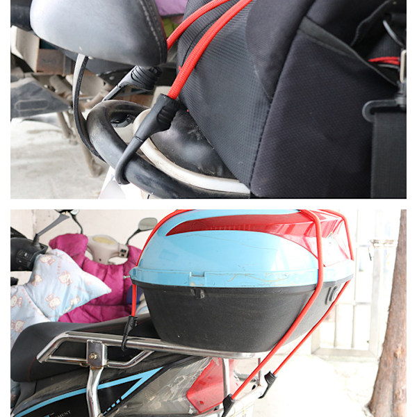4 stk. cykel bagagerums kroge elastisk bagage reb motorcykel last sikring bælte elastisk forstærkning strop 30cm