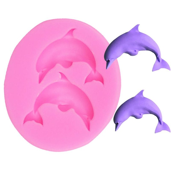 3D havdyr delfin silikonform baking fondant sukker håndverk DIY kake godteri former