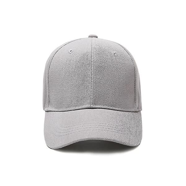 Baseball Caps Classic Solid Adjustable Unisex Hip Hop Sun Casual Hats Grey