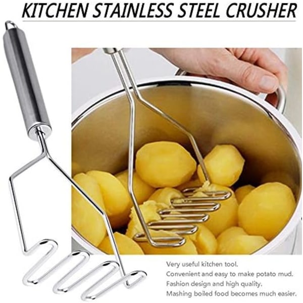 Köksprylar Potatis Mud Tryck Mud Maskin Potatis Potatisstöt Tryck Mosad Potatis Enhet Frukt Grönsaker Verktyg Tillbehör Silver