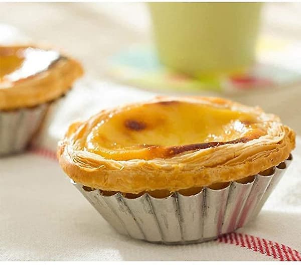 20 stk. ægterteforme til bagning, cupcake muffinform tin pande bageværktøj non stick sølv