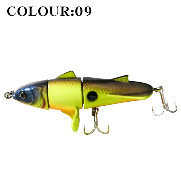 Overflade traktor tre sektioner propel hård lokke 11cm/24g plastik flydende blyant luya bioniske lokke 5stk
