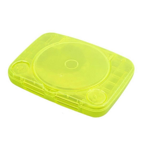 Udskiftningsskal til PS ONE Kabinet ABS Materiale Skalboks Hus Skal til PS1 Konsol PSX Spilkabinet Fluorescerende Gul