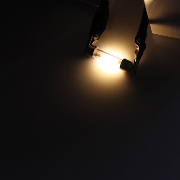 4 kpl (41 mm), LED-auton sisävalopolttimo, 41 mm, 12 V 360 astetta, COB-hehkulankapolttimo, lämmin valkoinen 3000 K, auton lukuvalopolttimoihin