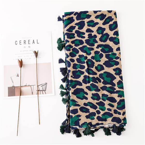 Leopardmønstret sjal skjerf for kvinner-Pashmina sjal skjerfCha