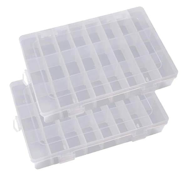 24 Gitter Klar Hård Plast Organizer Box