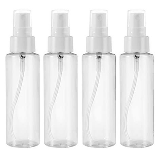 5 st 80 ml genomskinliga tomma fina dimsprayflaskor i plast för resor 80ml