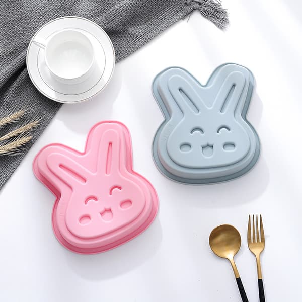 4 stk påskekanin-formet silikonkakeform ovn bakeware Halloween-verktøy