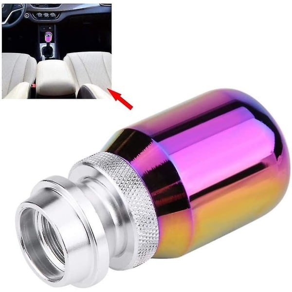 Universal växelspaksknopp för bil Teleskopisk justerbar aluminiumlegering manuell växlingsknopphuvud (blank färg)