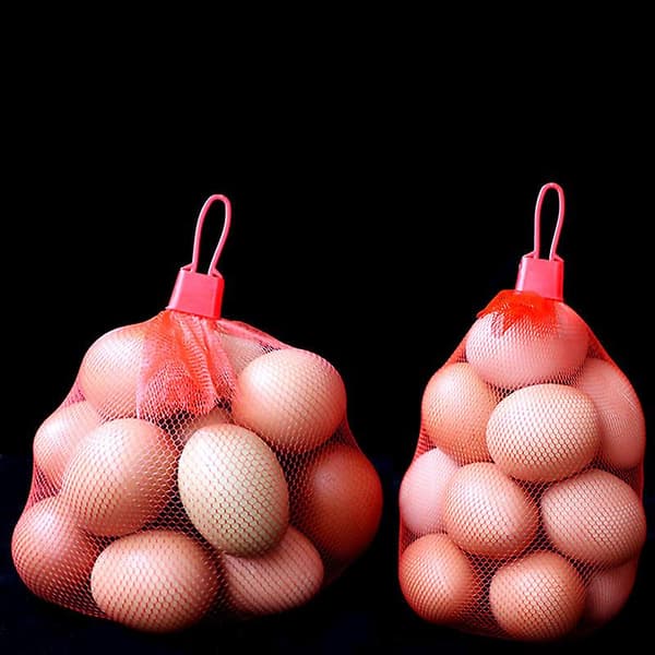 100 stk. Genanvendelig Netpose Nylon Mesh Grøntsagsnetpose Til Æg Netpose Frugtpose Frugt Grøntsag White