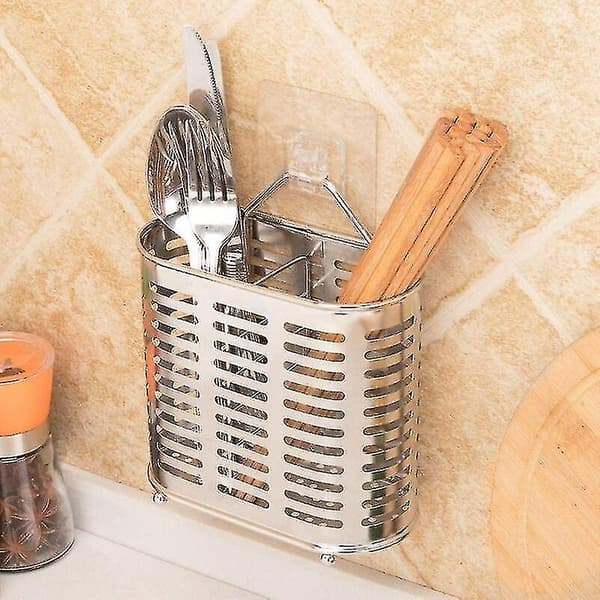 Rustfrit Stål Spisepindeholder Bestikholder Tørrestativ til Bestik