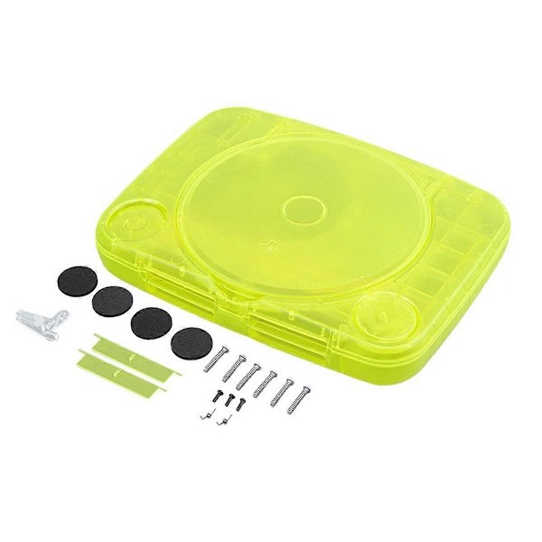 Erstatningsskall for PS ONE-kabinett ABS-materiale Skallboks Hus Skall for PS1-konsoll PSX Spillkabinett Fluorescerende Gul