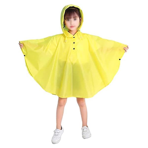 Barn Regn Poncho Huva Jacka Regnrock L