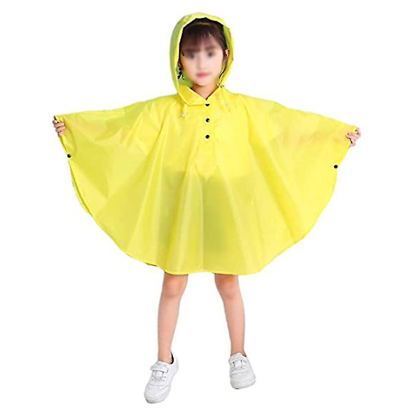 Børns Regn Poncho Hætte Jakke Regnfrakke XL