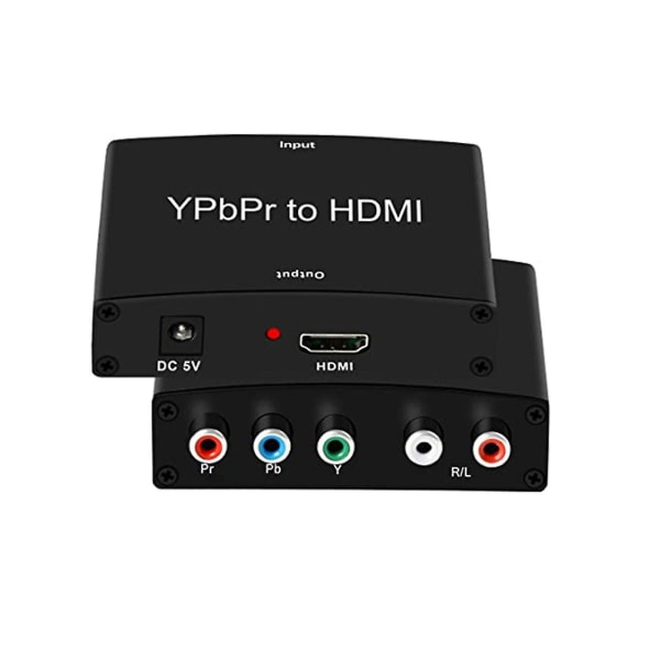 Komponent til HDMI-omformer, PORTTA YPbPr til HDMI-adapter + R/L-lydekstraktor