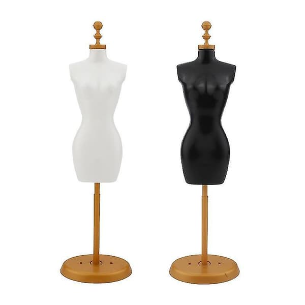 Sort Mannequin Stativ Model Til Dukker Tøj Kjole Display Holder 25cm white