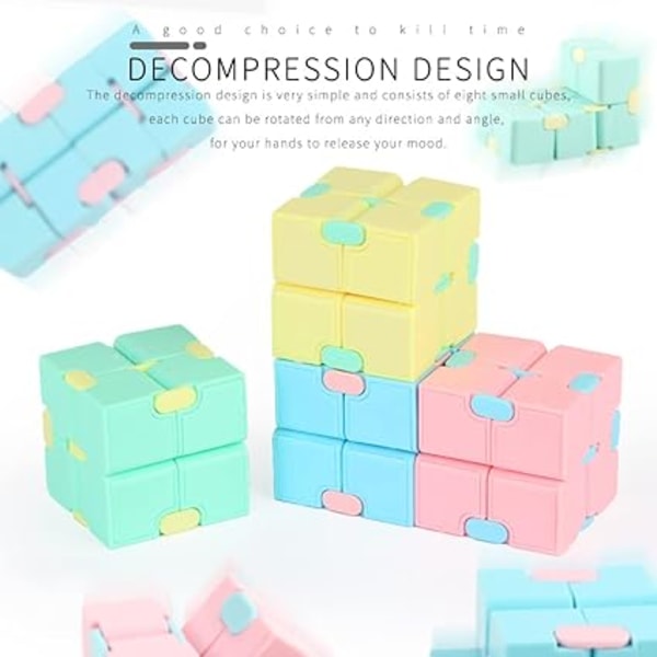 Infinity Cube Pack, Decompression Cube Toy, Infinity Cube Fidget Toy, Decompression Cube, Infinite Magic Cube, Stress Reliever, Entertainment Toys for Chil