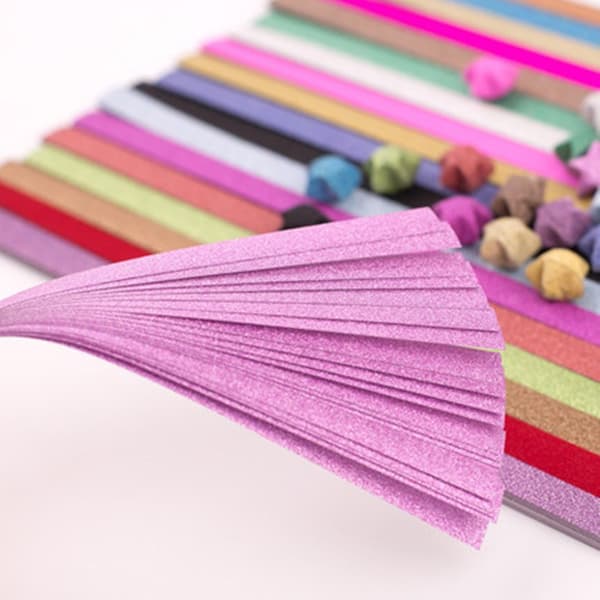 20 farver glitter pink stjerne papir løg papir foldet mat g
