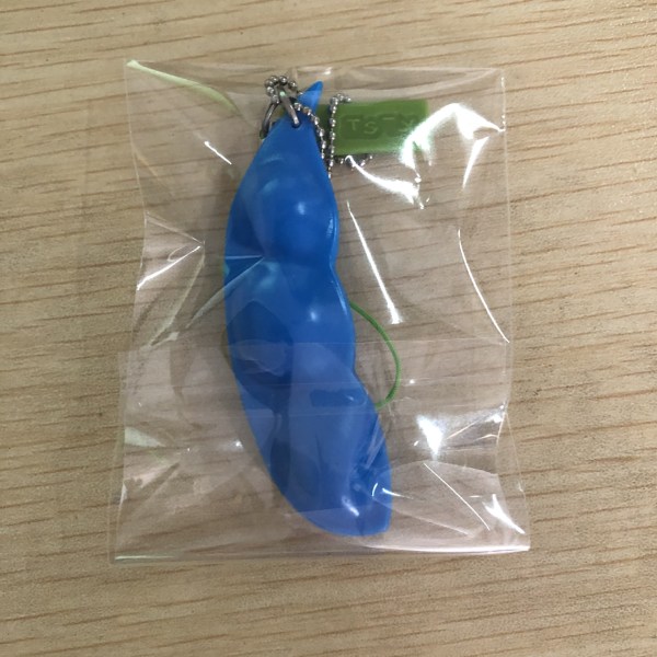 Blue-Colorful Shadow beans Peanut Mock emoji Shadow beans outlet small toy cell phone pendant pinched keychain