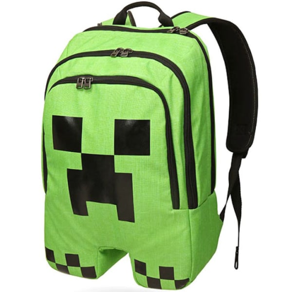 Minecraft skolväska Creeper ryggsäck för studentmode