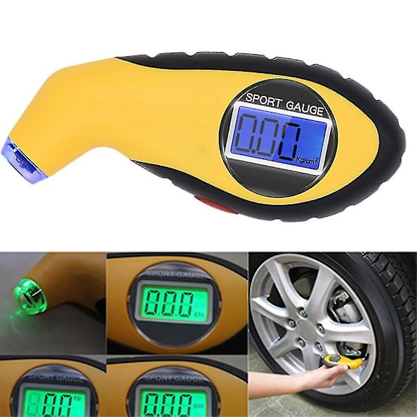 Smart digital däcktrycksmätare för bil, automatisk testare, cykel, lastbil, LCD-däckmätare