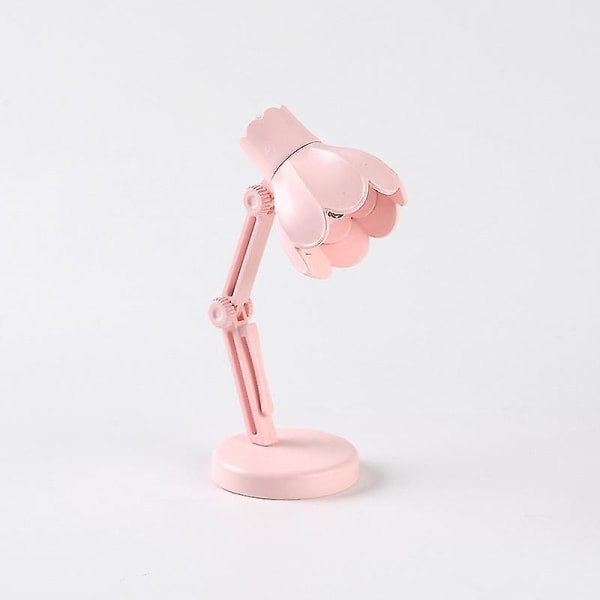2st Mini Liten Bordslampa Led Vikbar Bärbar Liten Nattlampa Magnetsug Varmfärg Ögonskydd Läsbordslampa med klämma 09B-pink