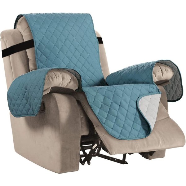 Recliner Sofa Cover Slidstærk Kæledyr Sofa Pude Anti-Snavs Sofa Beskyttende Betræk Blå