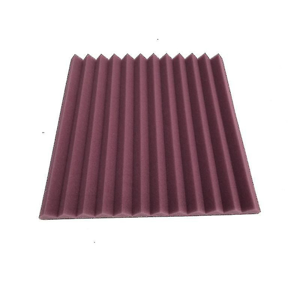 12 stk. 300x300x25mm akustiske skumplader til lydisolering til KTV-bar, lydtætte studiekiler, lydisolerede vægpaneler purple