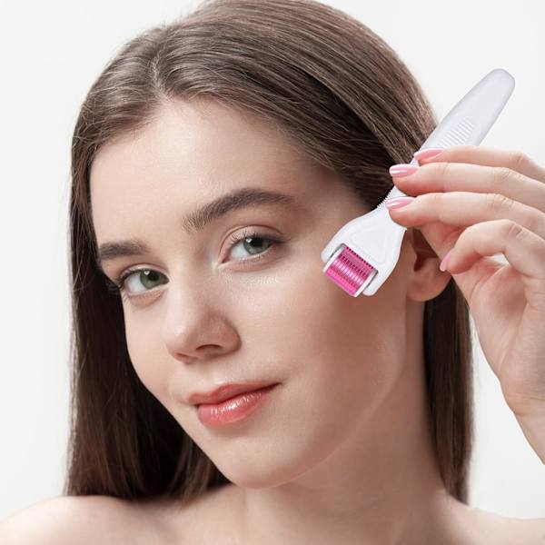 Derma Roller för Ansikte och Kropp - 6 i 1 Titanium Microneedling Roller Kit Micro Needle Roller