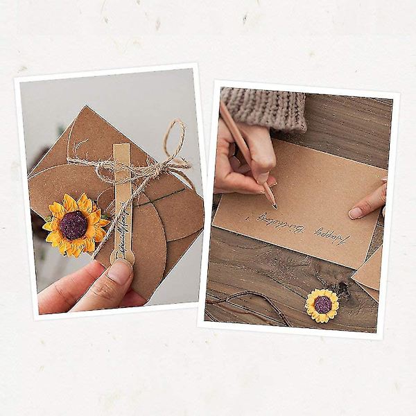 100 st mini presentkort kuvert handgjorda frökuvert söt kraftpapper 6x10cm