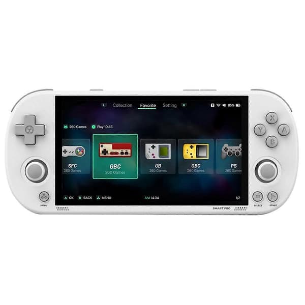 För Smart Pro Spelkonsol 256GB 13000 Spel Linux Retro Videospelskonsol Stöder Flera Emulatorer Vit