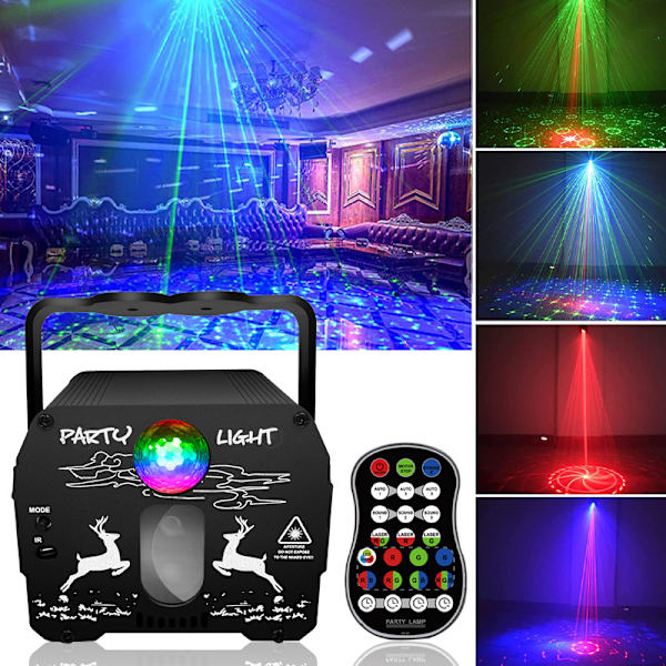 Disco stjernehimmel vandmønster magisk kugle laser flash stjernehimmel projektionslampe dansebordslampe