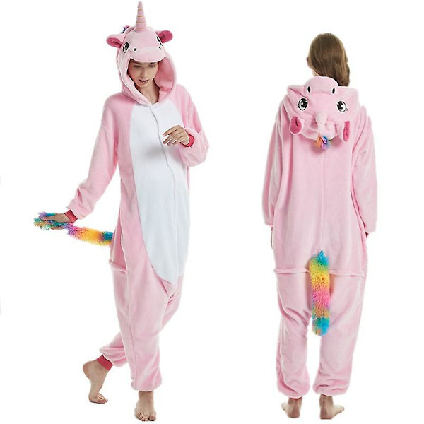 Unisex Flannel Dyre Pyjamas En-delt Nattøj Hoodie Natdragt Fest Cosplay Dyr Siamese Pyjamas XL