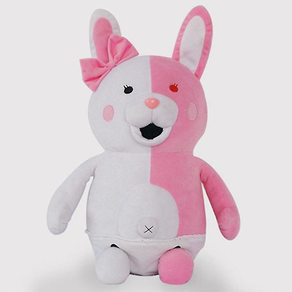25cm Projektil Knust Sort Og Hvid Bjørn Pink Bjørn Pude. B