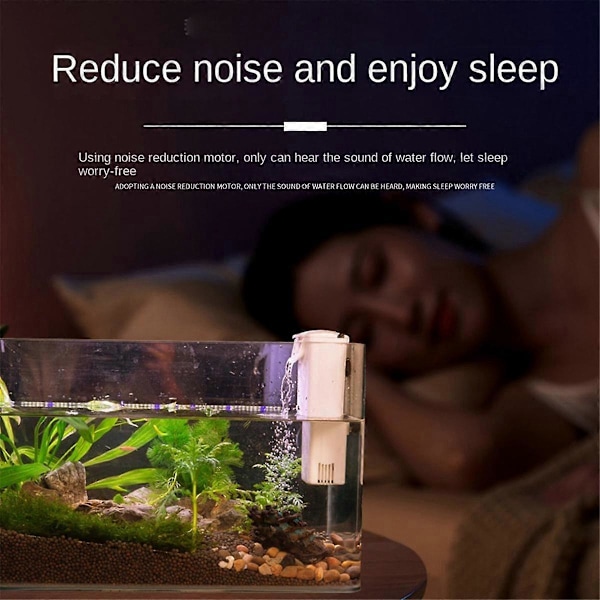 Lavt Vannstand Filter Lite Akvarium Skilpadde Akvarium Fossfall Grunt Vann Stille Sirkulasjonsfilter Pumpe