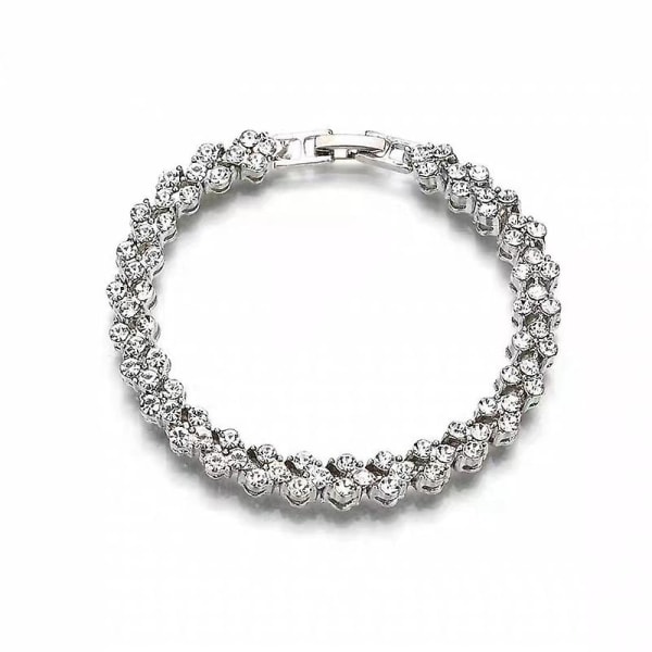 Silver Cz Bracelet, Cubic Zirconia Charm Bracelet For Women Men