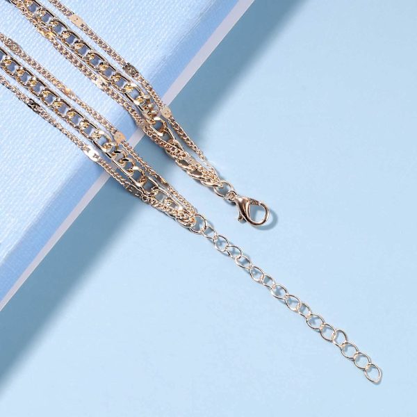 Boho Lagdelt Disk Halskjede Choker Gullmynt Anheng Halskjede Flat Curb Chain Halskjede Vintage Flerlags Halskjede