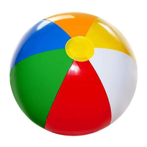 Strandboll Uppblåsbar Färgglad Fjäder Paljetter Uppblåsbar Fotboll Multicolor