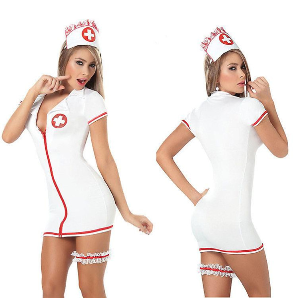 Cosplay Kvinder Sygeplejerske Kostume Uniform Lingeri Fest Fancy Dress Nattøj Outfit