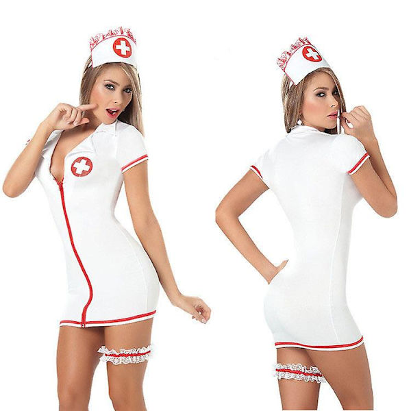 Cosplay kvinnlig sjuksköterska kostym uniform underkläder fest klänning nattkläder outfit