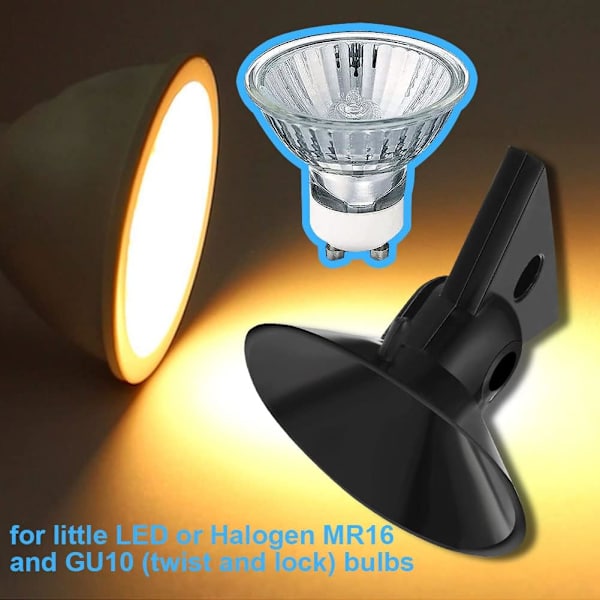 10 pærer sugekop fjerner GU10 CZ10 pære udskiftning sugekop fjerner til LED halogen pære mini skinne lampe sort 35mm