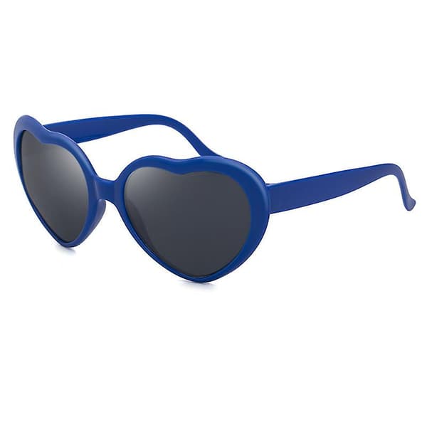 Hjerteffekt Lys Diffraktion Briller Peach Hjerteformet Special Effects Briller, 3d Hjerte Solbriller Blue