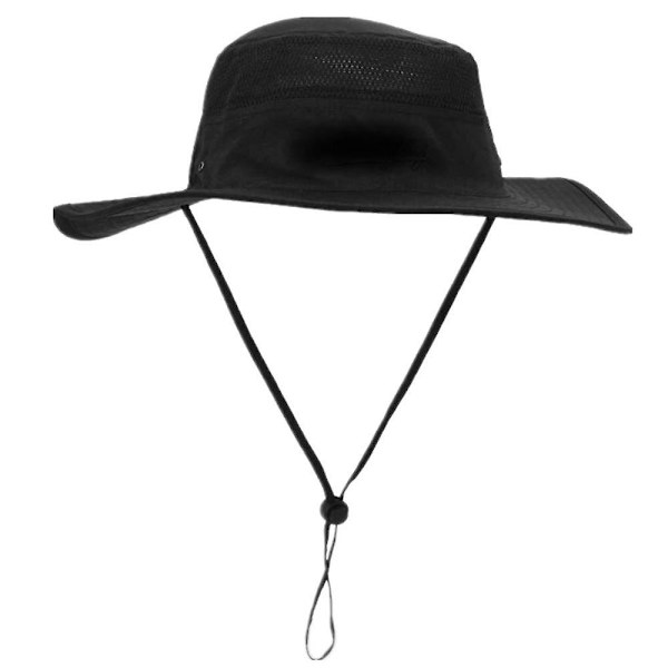 Unisex-leveälierinen hattu, Upf 50+ vedenpitävä aurinkosuoja, kesä UV-suoja Boonie Hat Black